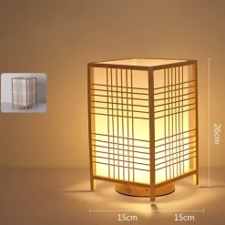 Bright Accents Beleuchtung-Bambus-Tischlampe – umweltfreundliche handgefertigte Leuchte