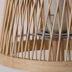 Bright Accents Beleuchtung-Bambus-Tischlampe – umweltfreundliche handgefertigte Leuchte