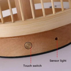 Bright Accents Beleuchtung-Bambus-Tischlampe – umweltfreundliche handgefertigte Leuchte