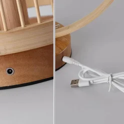 Bright Accents Beleuchtung-Bambus-Tischlampe – umweltfreundliche handgefertigte Leuchte