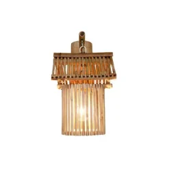 Illuminate Home Beleuchtung-Bambus-Wandlampe – Umweltfreundliches Beleuchtungsdekor