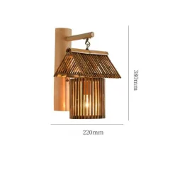 Illuminate Home Beleuchtung-Bambus-Wandlampe – Umweltfreundliches Beleuchtungsdekor
