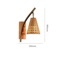 Illuminate Home Beleuchtung-Bambus-Wandlampe – Umweltfreundliches Beleuchtungsdekor