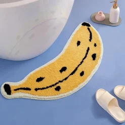 Tom Wohndeko-Bananova Banana Bath Mat – Tufted Anti-Skid Playful Area Rug