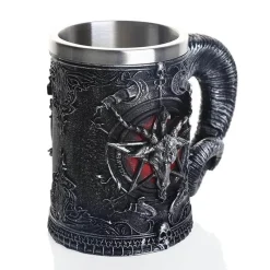 Feast u0026 Flair Küche & Esszimmer-Baphomet Bierkrug aus Edelstahl – Einzigartiges Bardekor