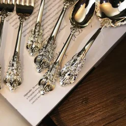 Feast u0026 Flair Küche & Esszimmer-Barockes Silberbesteck-Set - 10-teilige Besteckkollektion