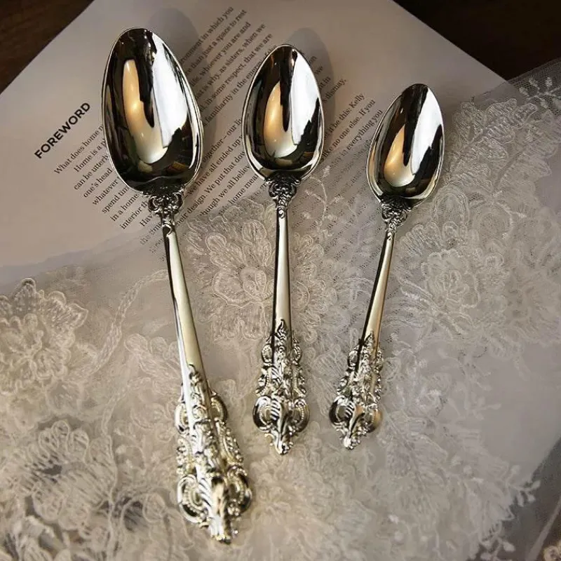 Feast u0026 Flair Küche & Esszimmer-Barockes Silberbesteck-Set - 10-teilige Besteckkollektion