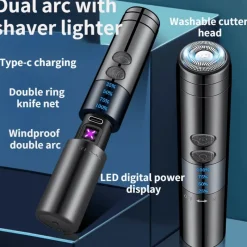 Roam Ready Outdoor-Artikel|Heimwerkzeuge-Bartschneider-Feuerzeug-Kombination – wiederaufladbares, winddichtes Pflegewerkzeug