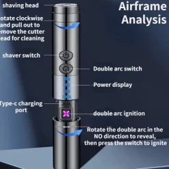 Roam Ready Outdoor-Artikel|Heimwerkzeuge-Bartschneider-Feuerzeug-Kombination – wiederaufladbares, winddichtes Pflegewerkzeug