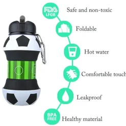 The Decor Haven Fitness-Gadgets|Gesundheits- Und Entspannungstools-Basketball-Thermoskanne, auslaufsicher und faltbar