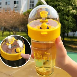 The Decor Haven Fitness-Gadgets|Gesundheits- Und Entspannungstools-Basketball-Trinkflasche – Sport-Wasserflasche für Spieler