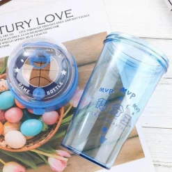 The Decor Haven Fitness-Gadgets|Gesundheits- Und Entspannungstools-Basketball-Trinkflasche – Sport-Wasserflasche für Spieler