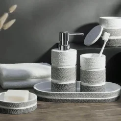 Serene Splash Badezimmer-Bathroom Accessories Set - Serene Tranquil Décor for Relaxation