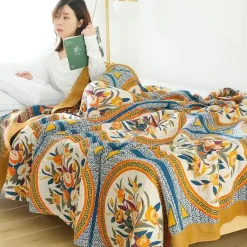 Wrap u0026 Relax Bettzeug-Baumwollgazedecke - Weiches Boho-Dekor für Bett und Sofa