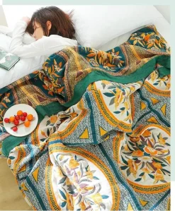 Wrap u0026 Relax Bettzeug-Baumwollgazedecke - Weiches Boho-Dekor für Bett und Sofa