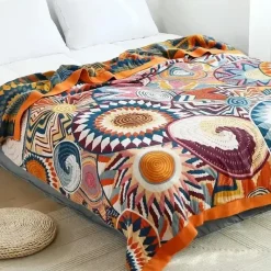 Wrap u0026 Relax Bettzeug-Baumwollgazedecke - Weiches Boho-Dekor für Bett und Sofa