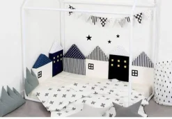 Kinder The Decor Haven Kinderwagen & Zubehör-Baumwollkissen mit Krokodilhausmotiv – Dekokissen für Babybett