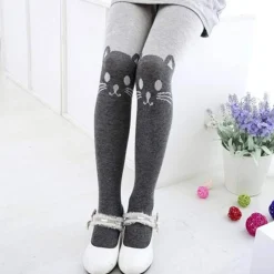 Decor Haustierzubehör-Baumwollstrumpfhose mit Cartoon-Katze – Niedliche bedruckte Strumpfhose