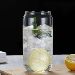 Tom Küche & Esszimmer-Becher aus Borosilikatglas mit Bambusdeckel – umweltfreundliches Trinkgeschirr