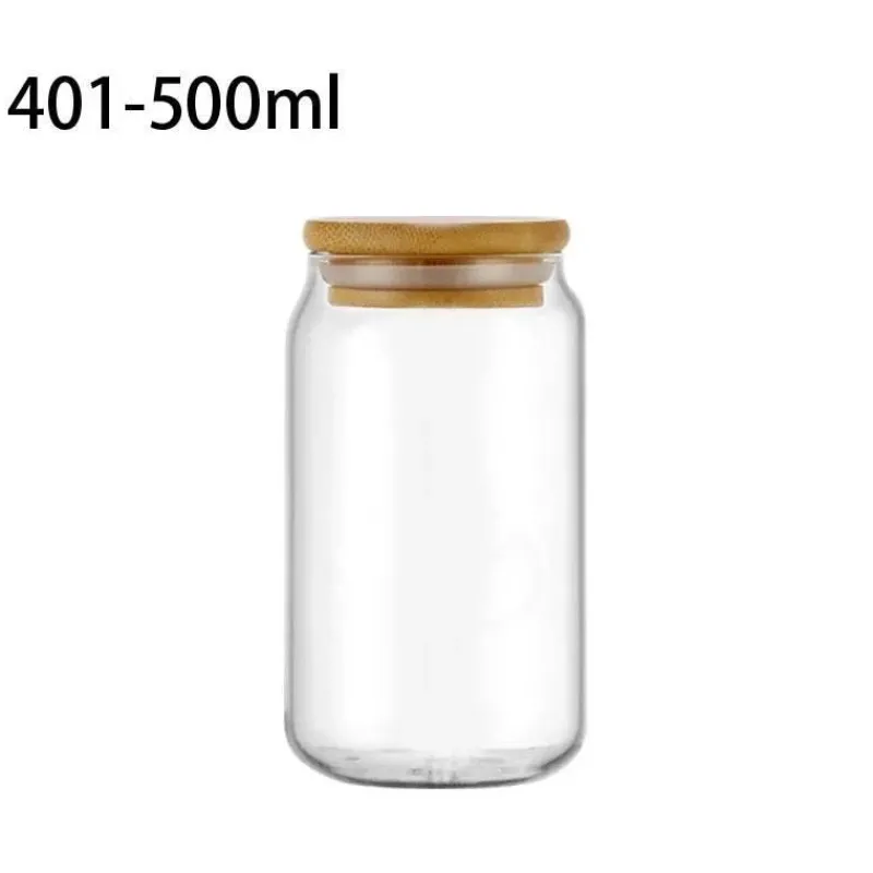 Tom Küche & Esszimmer-Becher aus Borosilikatglas mit Bambusdeckel – umweltfreundliches Trinkgeschirr