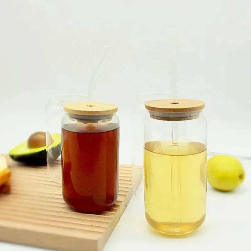 Tom Küche & Esszimmer-Becher aus Borosilikatglas mit Bambusdeckel – umweltfreundliches Trinkgeschirr