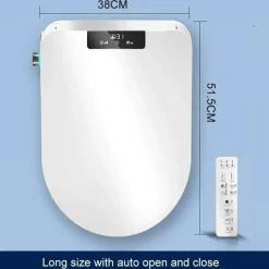 The Blissful Bath Badezimmer-Beheizter elektrischer Bidet-Toilettensitz – Smart U-Shape Comfort