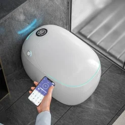 The Blissful Bath Badezimmer-Beheizter Toilettensitz – Intelligentes, hygienisches, eiförmiges Design