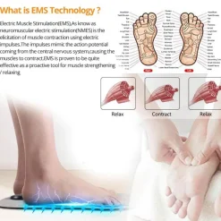 The Relaxation Nook Massageprodukte|Gesundheits-Gadgets-Beheiztes Fußmassagegerät – Elektrischer EMS-Entspannungsstimulator