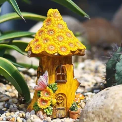 Bright Accents Beleuchtung-Beleuchtetes Sonnenblumen-Baumhaus – beleuchtete Gartendekoration