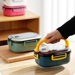 Tom Küche & Esszimmer-Bento-Lunchbox für Kinder – 2-lagiger, mikrowellengeeigneter Lebensmittelbehälter für die Schule und Outdoor-Aktivitäten