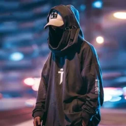 Damen Everly u0026 Lace Damenbekleidung-Übergroßer Hip-Hop-Hoodie – Japanischer Streetwear-Pullover