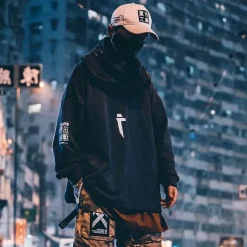 Damen Everly u0026 Lace Damenbekleidung-Übergroßer Hip-Hop-Hoodie – Japanischer Streetwear-Pullover