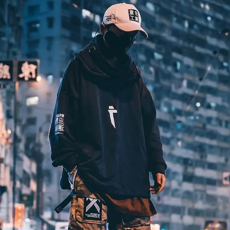 Damen Everly u0026 Lace Damenbekleidung-Übergroßer Hip-Hop-Hoodie – Japanischer Streetwear-Pullover