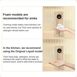 The Blissful Bath Badezimmer-Berührungsloser Schaumseifenspender - Automatisches Desinfektionsmittel mit LED-Bewegungssensor