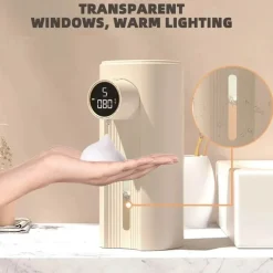 The Blissful Bath Badezimmer-Berührungsloser Schaumseifenspender - Automatisches Desinfektionsmittel mit LED-Bewegungssensor