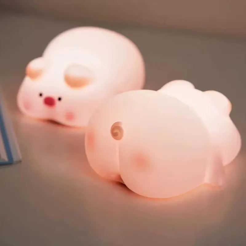 Illuminate Home Babyspielzeug|Beleuchtung-Berührungssensor Silikon LED Lampe Süßes kleines Schweinchen