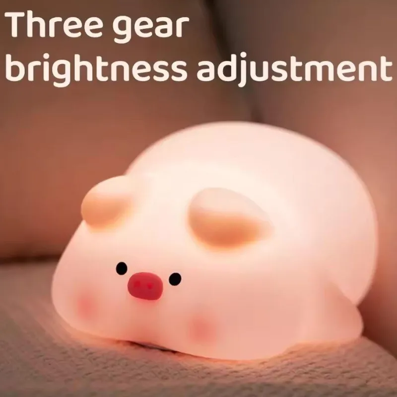 Illuminate Home Babyspielzeug|Beleuchtung-Berührungssensor Silikon LED Lampe Süßes kleines Schweinchen