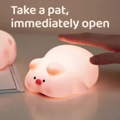Illuminate Home Babyspielzeug|Beleuchtung-Berührungssensor Silikon LED Lampe Süßes kleines Schweinchen