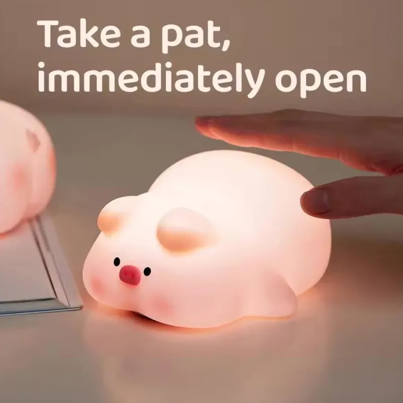 Illuminate Home Babyspielzeug|Beleuchtung-Berührungssensor Silikon LED Lampe Süßes kleines Schweinchen