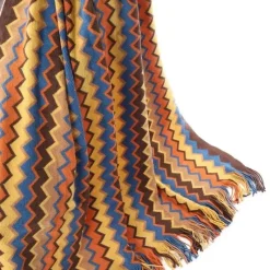 Snug u0026 Soft Bettzeug-Überwurfdecke im Bohemian-Stil mit Streifenmuster – gemütliche Tagesdecke mit Quasten für Sofa oder Bett