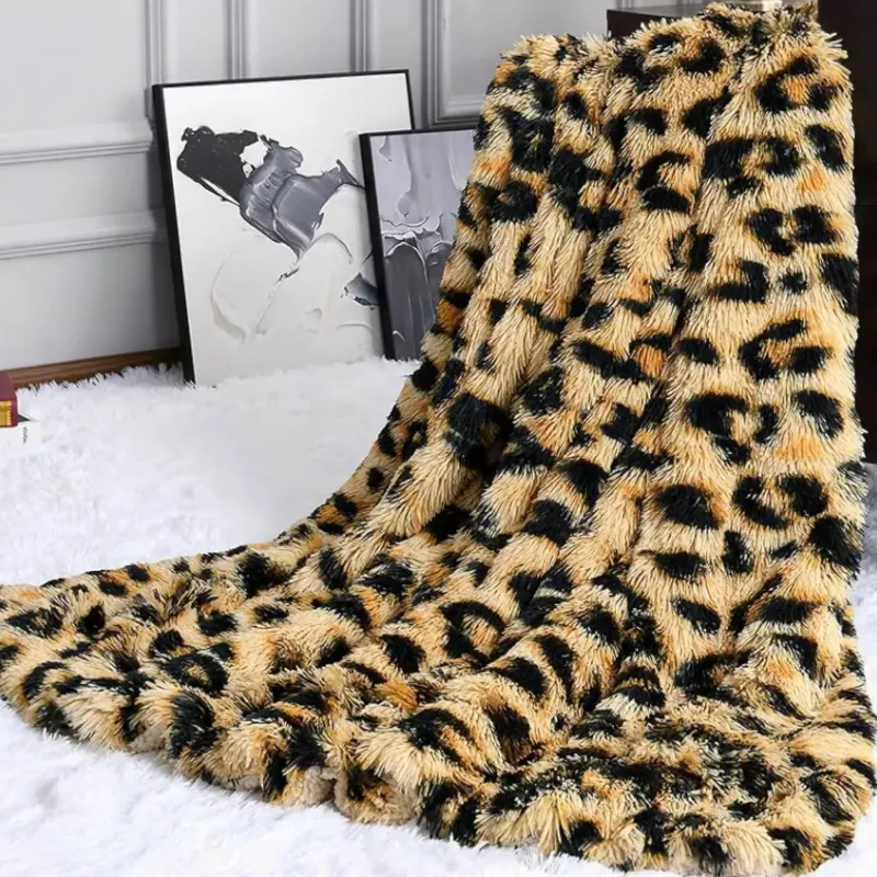Cozy Haven Bettzeug-Überwurfdecke mit Leopardenmuster – Weiche Laura-Decke