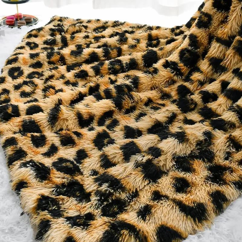 Cozy Haven Bettzeug-Überwurfdecke mit Leopardenmuster – Weiche Laura-Decke