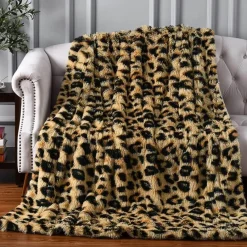 Cozy Haven Bettzeug-Überwurfdecke mit Leopardenmuster – Weiche Laura-Decke