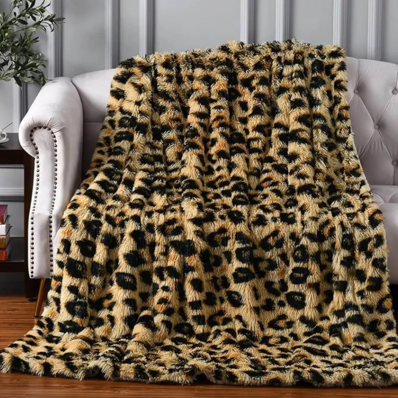 Cozy Haven Bettzeug-Überwurfdecke mit Leopardenmuster – Weiche Laura-Decke