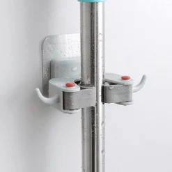 Tranquil Waters Badezimmer-Besen- und Mopphalter zur Wandmontage – Organizer ohne Bohren