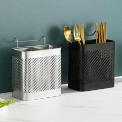 Tom Küche & Esszimmer-Besteck-Organizer aus Edelstahl – Abtropfgestell für Küchengeschirr mit Haken