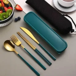 Tom Küche & Esszimmer-Besteckset aus 304 Edelstahl – stilvolles Reiseetui inklusive