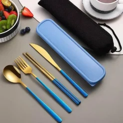 Tom Küche & Esszimmer-Besteckset aus 304 Edelstahl – stilvolles Reiseetui inklusive