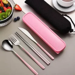 Tom Küche & Esszimmer-Besteckset aus 304 Edelstahl – stilvolles Reiseetui inklusive