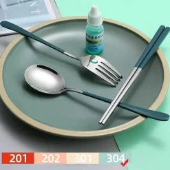 Tom Küche & Esszimmer-Besteckset aus 304 Edelstahl – stilvolles Reiseetui inklusive